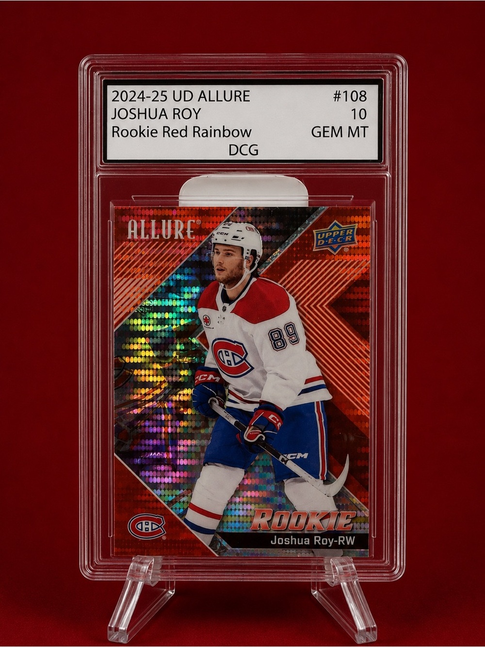 Upper Deck Allure Joshua Roy Rookie Trading Card - Red
